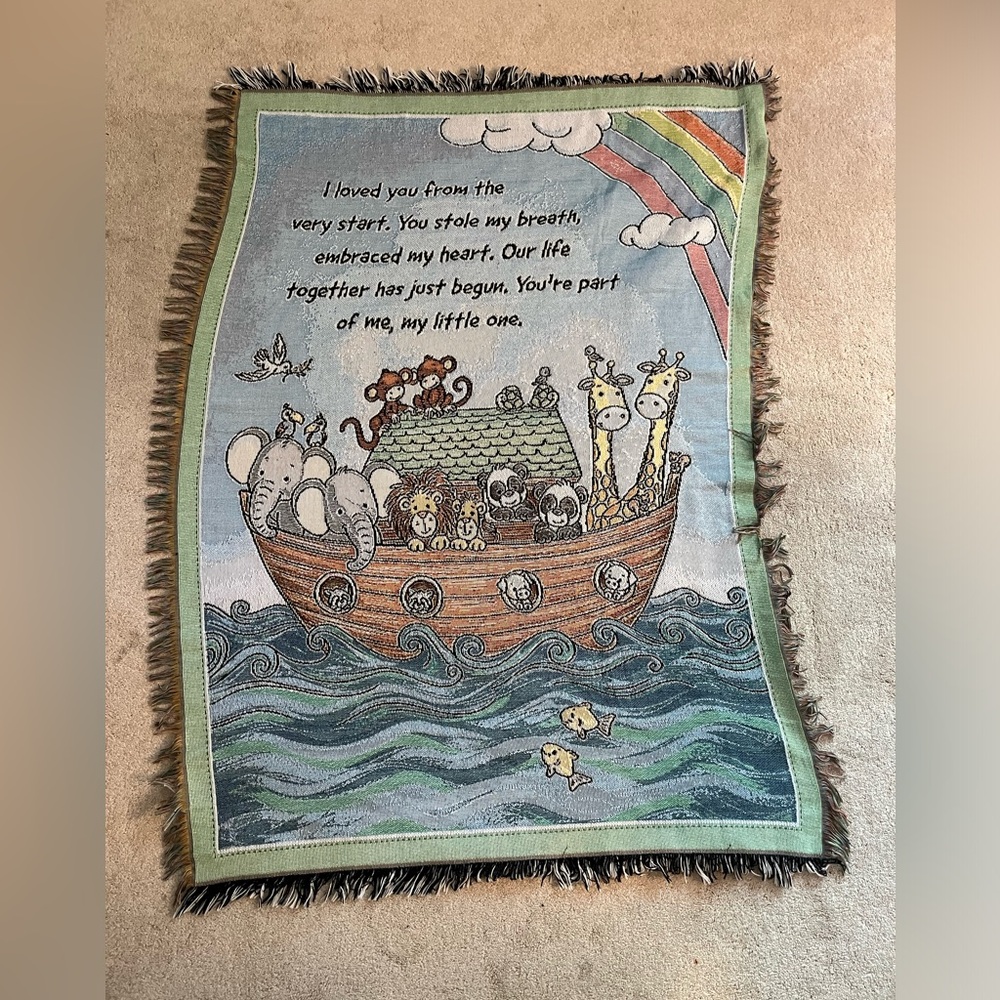 Noah’s Arc nursery throw blanket